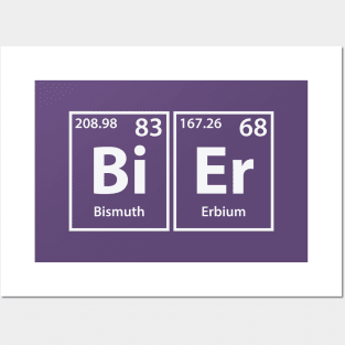 Bier (Bi-Er) Periodic Elements Spelling Posters and Art